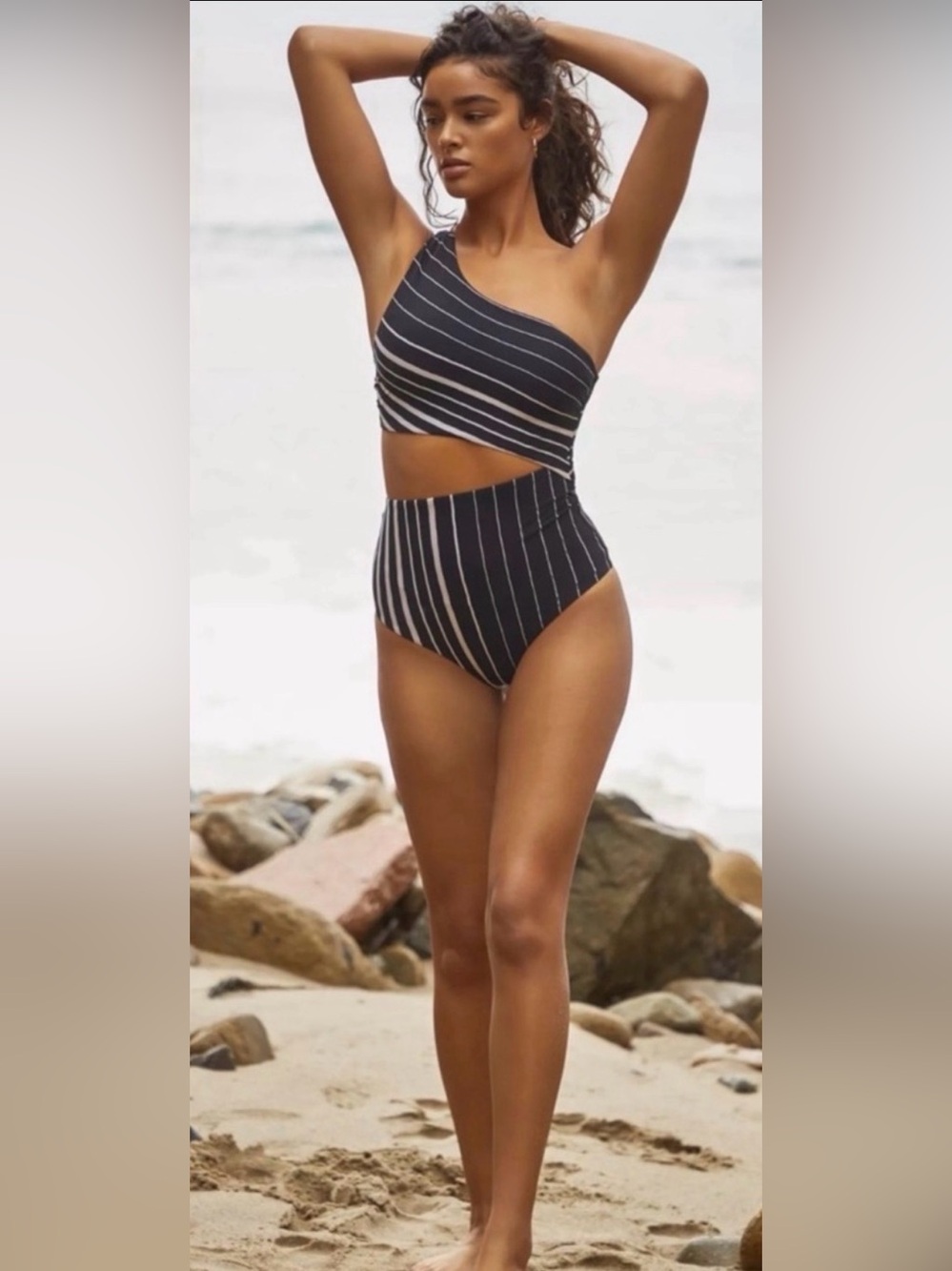 Anthropologie JETS Lunar One Piece Swimsuit Size 4